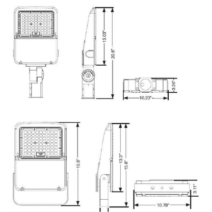Halco 10345 70W LED Fixture ProLED Select Flood Field Selectable Color