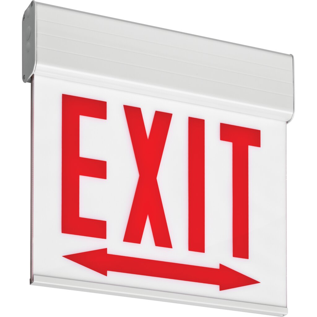 Lithonia EDGRC W EL NAP Exit Sign LED Chicago Approved Recessed
