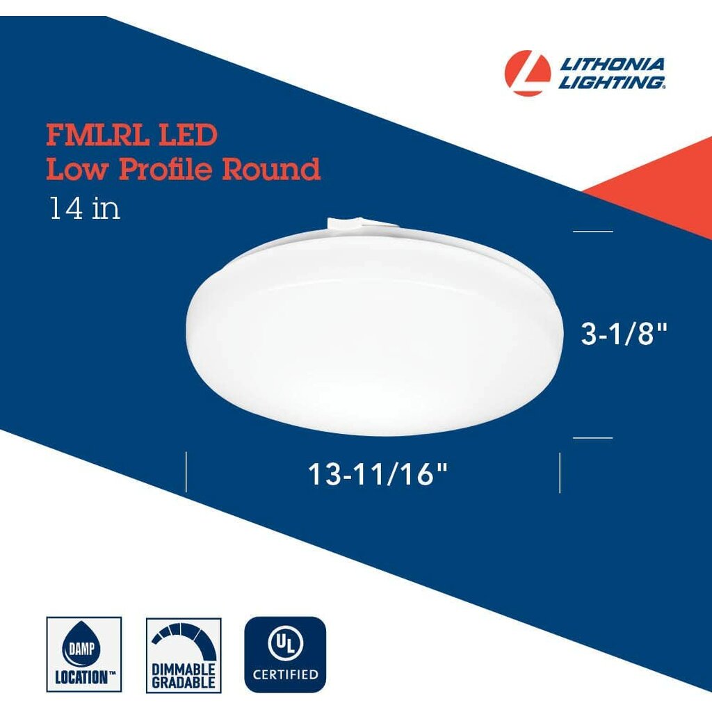 Lithonia FMLRL 14 20840 M4 24W LED Dimmable Fixture Lighting FMLRL