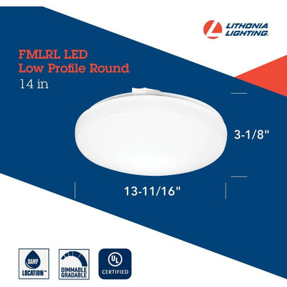 Lithonia FMLRL 14 20840 M4 24W LED Dimmable Fixture Lighting FMLRL
