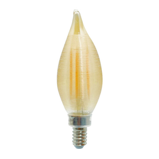 4 pack - Bulbrite 862786 (776591) 4W C11 Amber LED Light Bulb