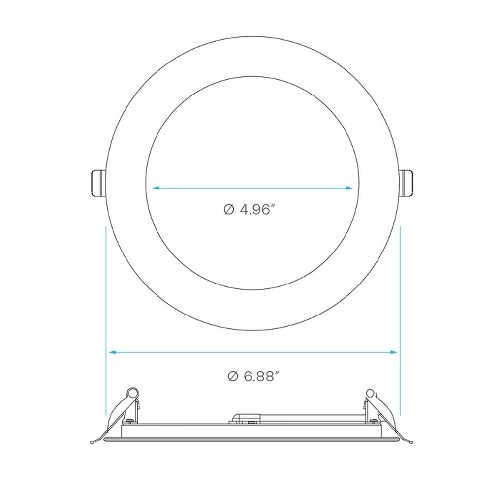 Luxrite LR23485 15W 6" Round LED Downlight Dimmable Fixture FIRE RATED