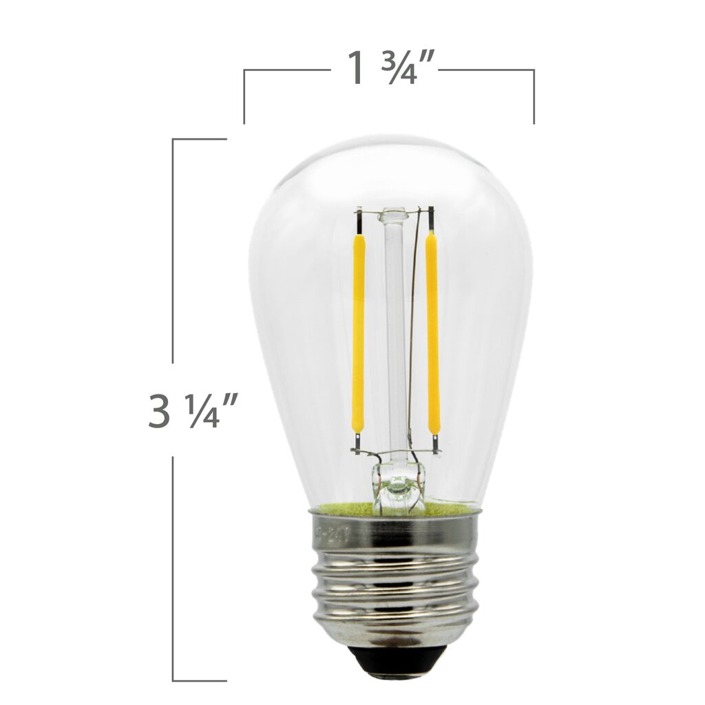 EmeryAllen EA-S14-2.0W-E26-2790-D 2W S14 LED Light Bulb