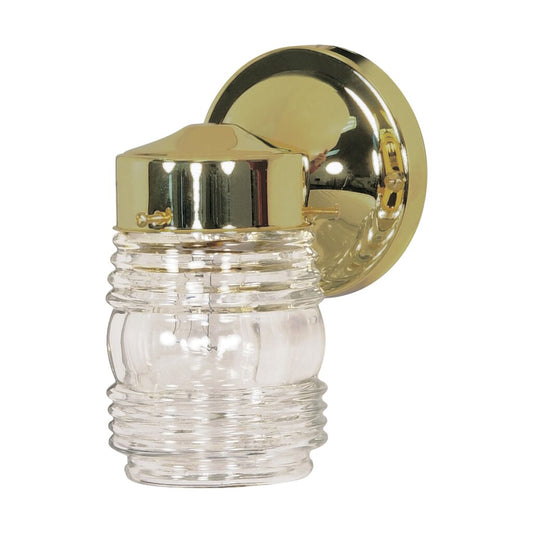Satco SF77-996 Wall Lantern Fixture 1 Light - 6" Mason Jar with Clear