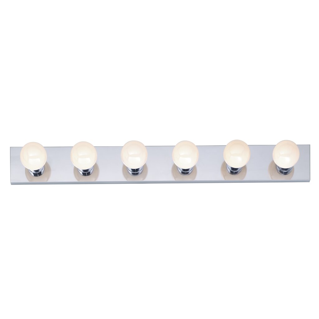 Satco SF77-194 Vanity Fixture 6 Light - 36" Strip Polished Chrome