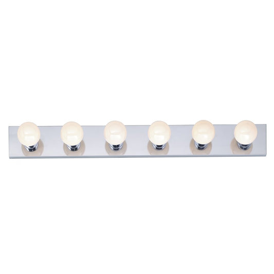 Satco SF77-194 Vanity Fixture 6 Light - 36" Strip Polished Chrome
