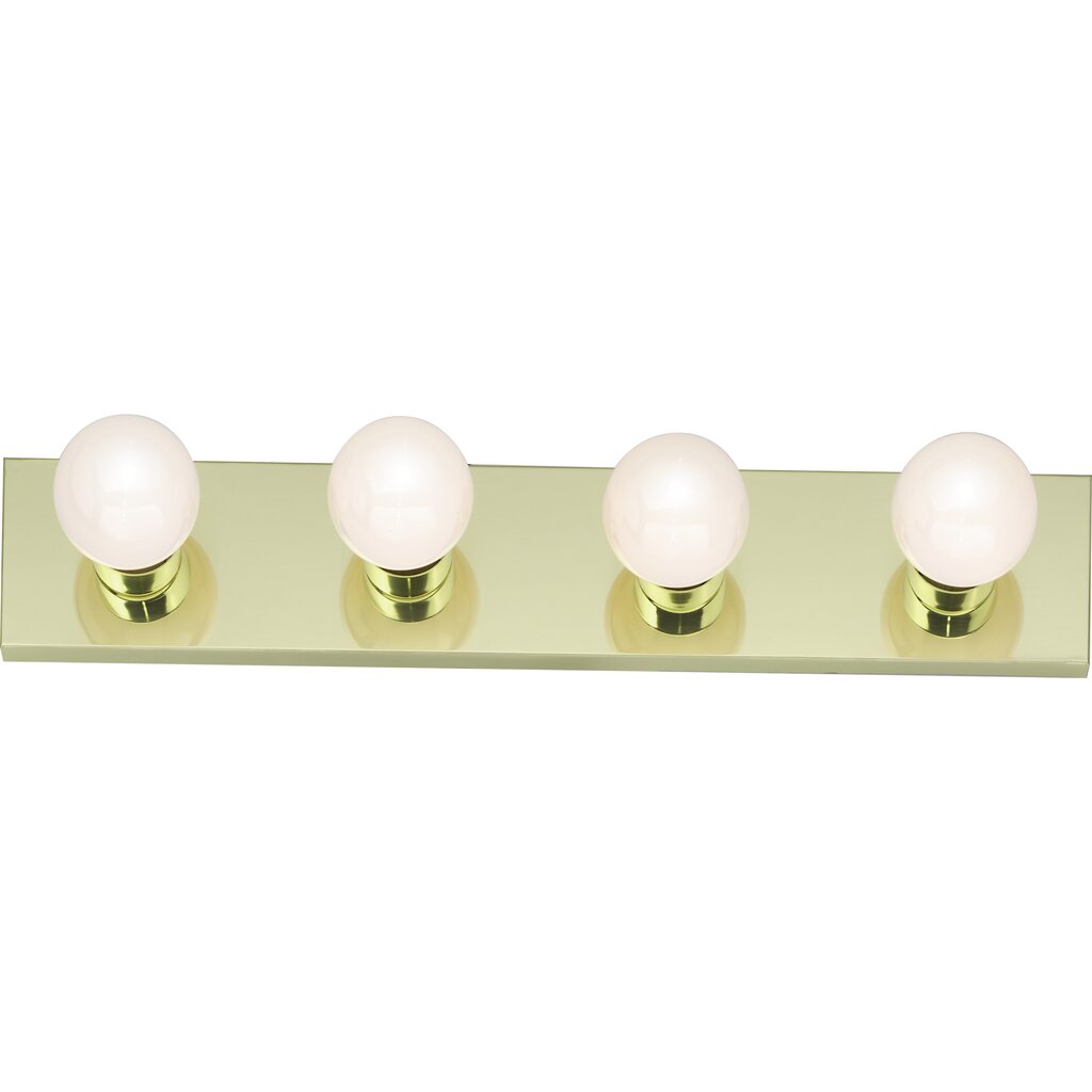Satco SF77-189 Vanity Fixture 4 Light - 24" Strip Polished Brass