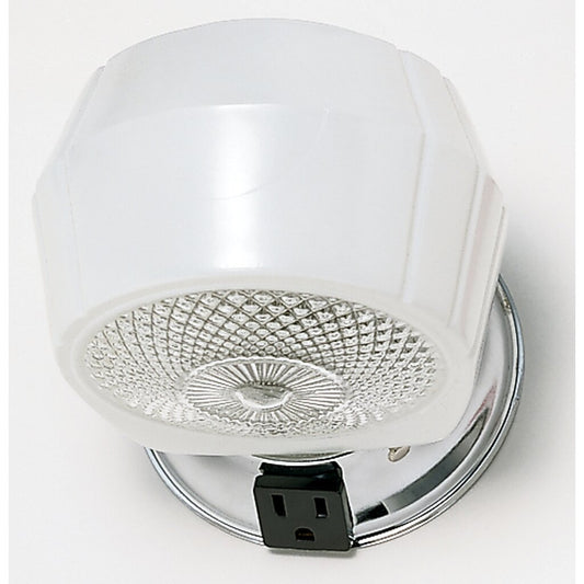 Satco SF77-121B Vanity Fixture 1 Light - 5" with White and Crystal