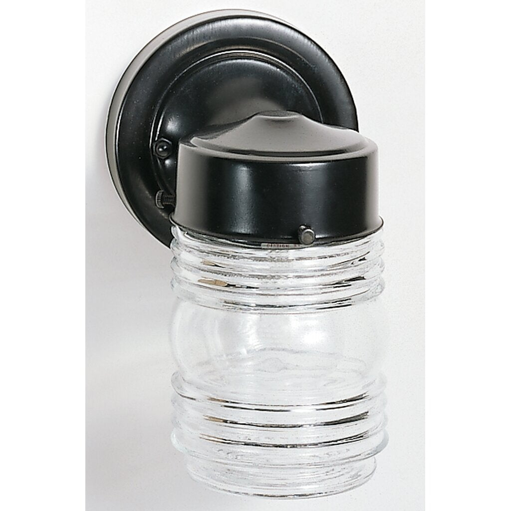 Satco SF77-119B Wall Lantern Fixture 1 Light - 6" Mason Jar with Clear