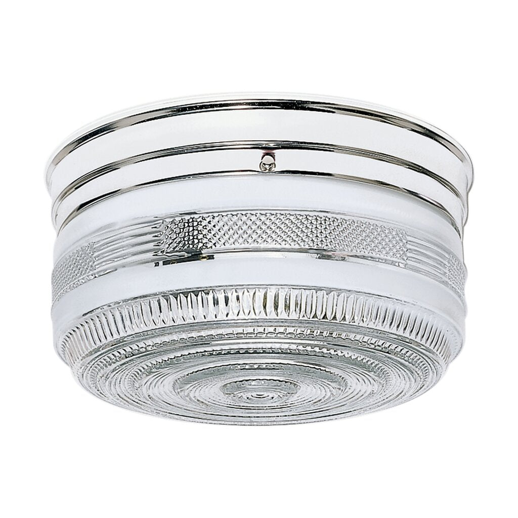 Satco SF77-102 Flush Mount Fixture 2 Light - 10" Flush with White and