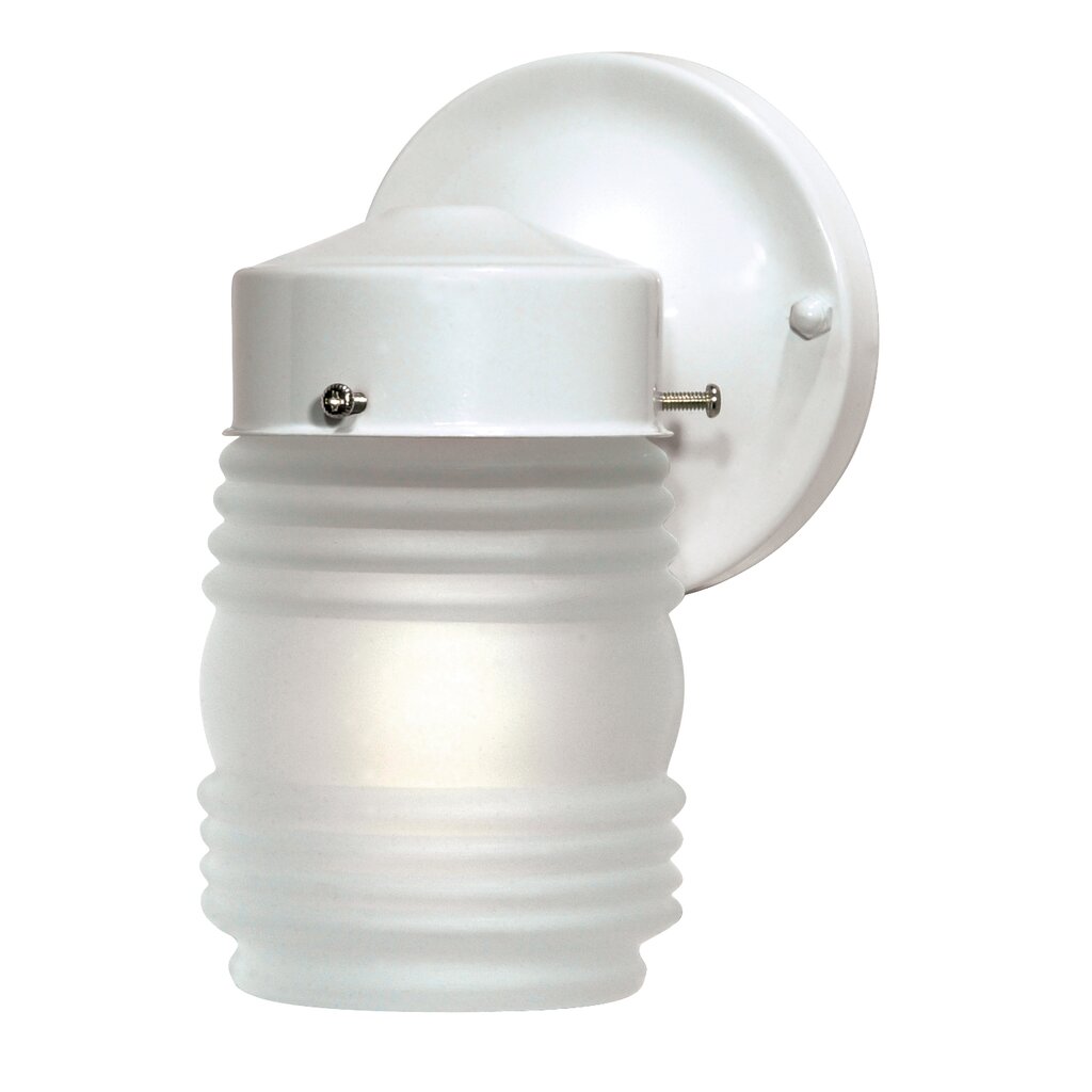 Satco SF76-702 Wall Lantern Fixture 1 Light - 6" Mason Jar with