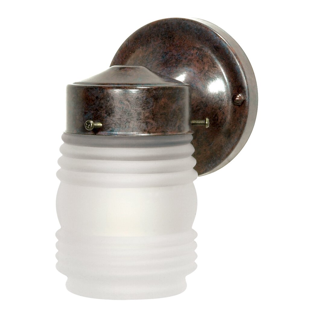 Satco SF76-700 Wall Lantern Fixture 1 Light - 6" Mason Jar with