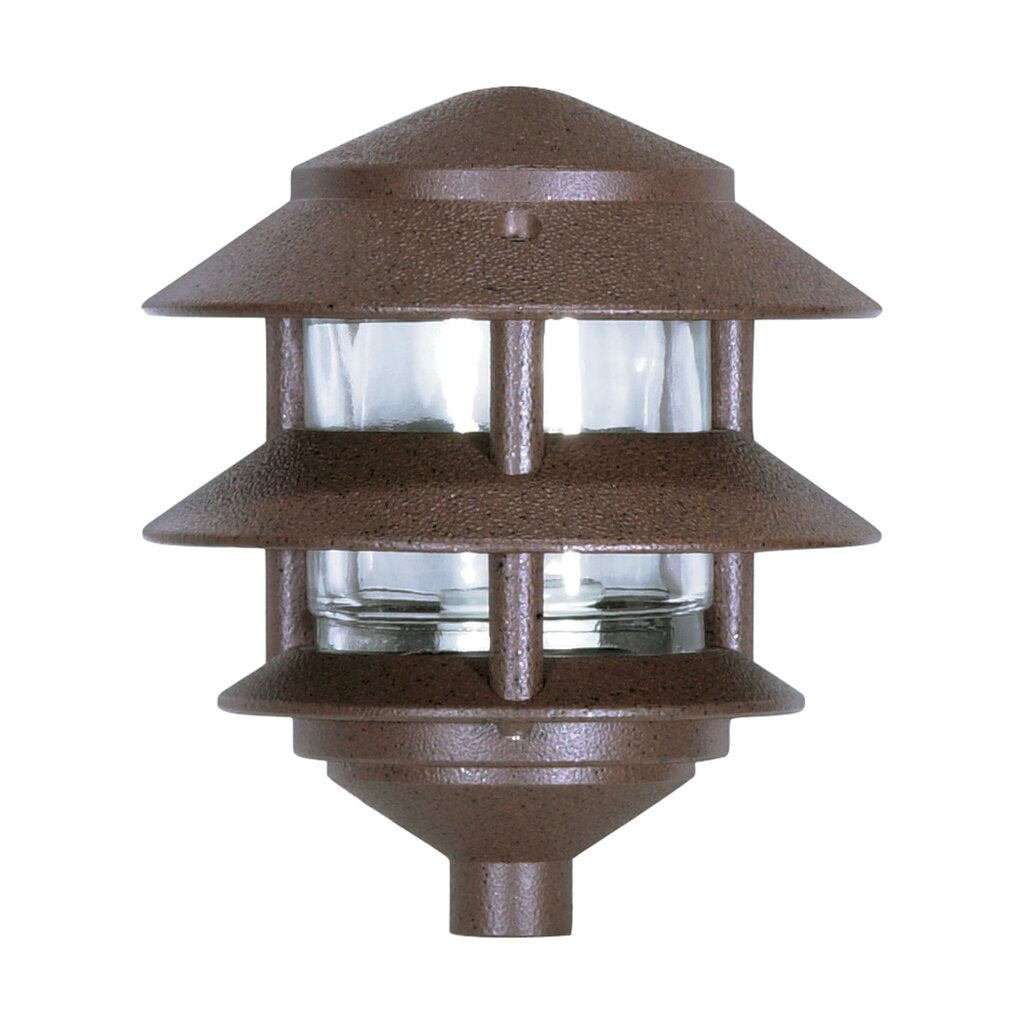 Satco SF76-632 Post Lantern Fixture 1 Light - 8" Pathway Two Louver