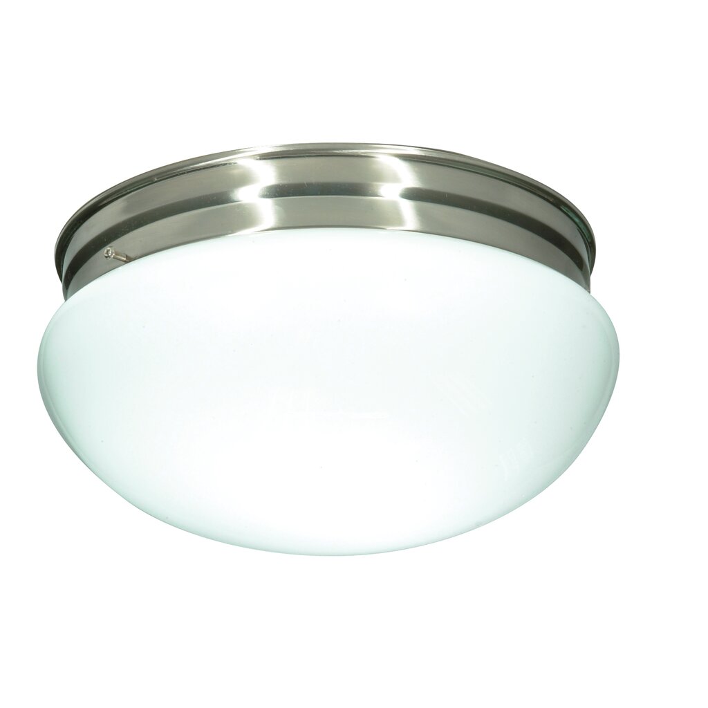 Satco SF76-605 Flush Mount Fixture 2 Light - 12" Flush with White