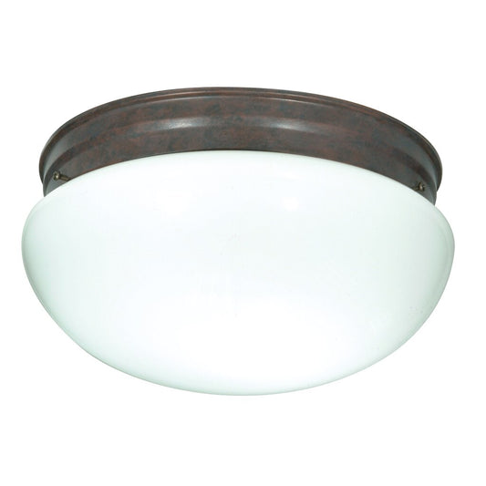 Satco SF76-604 Flush Mount Fixture 2 Light - 12" Flush with White