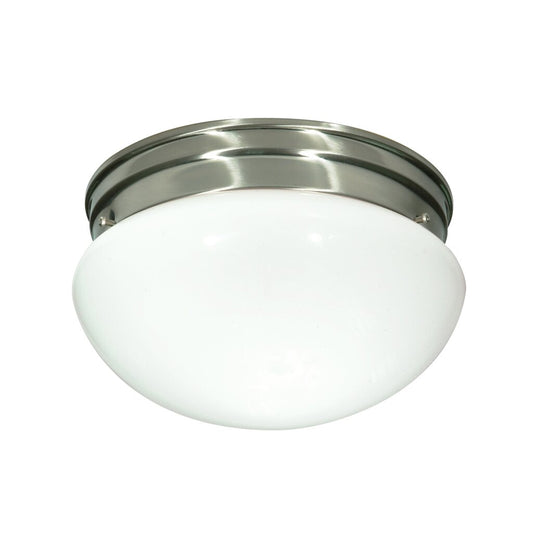 Satco SF76-603 Flush Mount Fixture 2 Light - 10" Flush with White