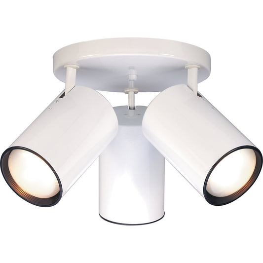 Satco SF76-422 Flush Mount Fixture 3 Light - R30 Straight Cylinder
