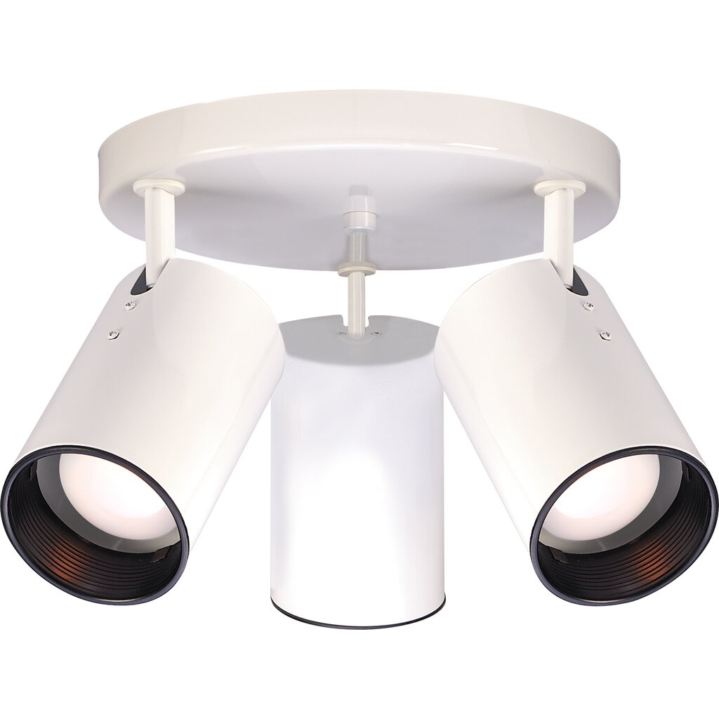 Satco SF76-416 Flush Mount Fixture 3 Light - R20 Straight Cylinder