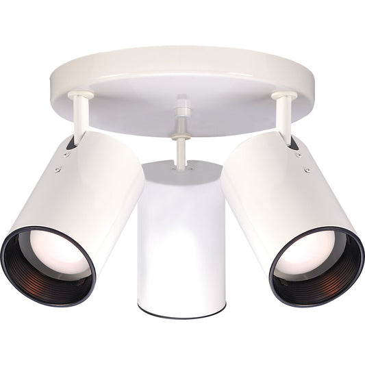 Satco SF76-416 Flush Mount Fixture 3 Light - R20 Straight Cylinder