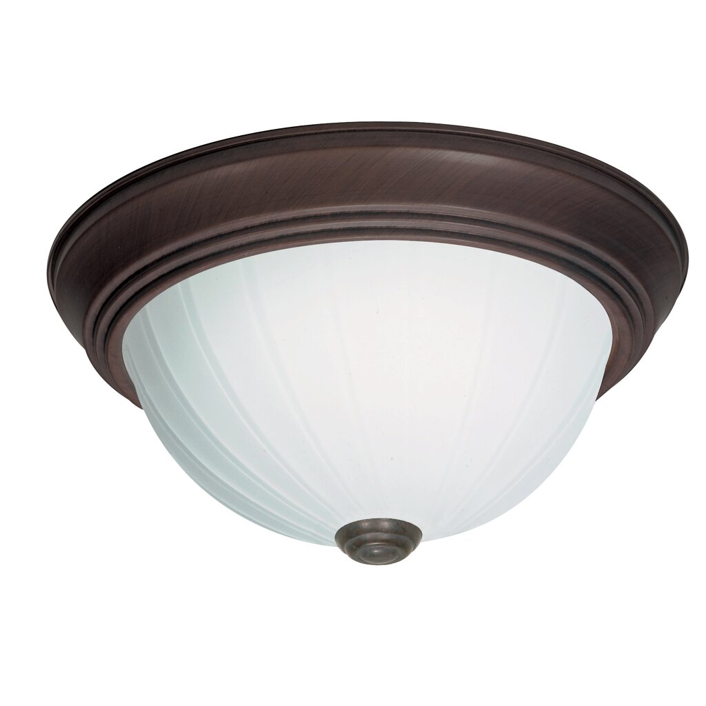 Satco SF76-246 Flush Mount Fixture 2 Light - 11" Flush with Frosted