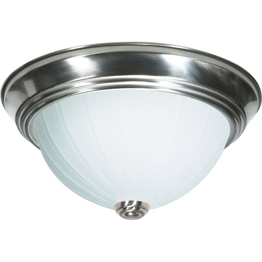 Satco SF76-244 Flush Mount Fixture 2 Light - 13" Flush with Frosted