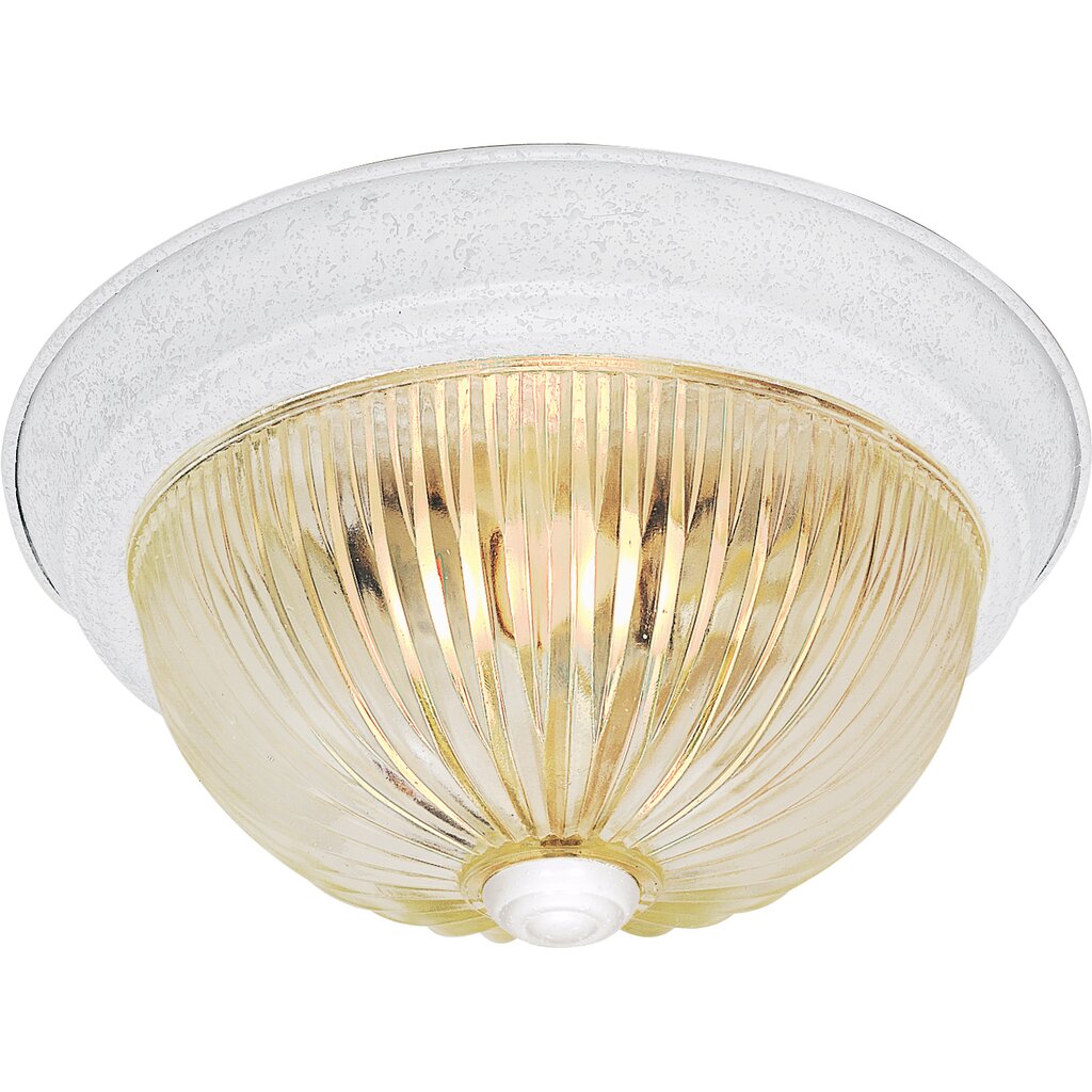 Satco SF76-192 Flush Mount Fixture 2 Light - 13" Flush with Clear