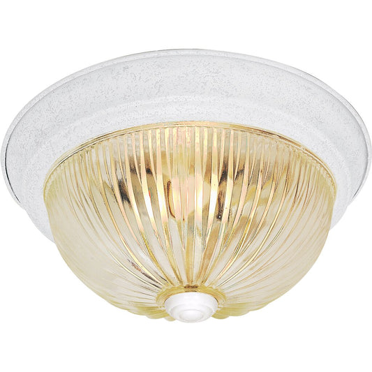 Satco SF76-192 Flush Mount Fixture 2 Light - 13" Flush with Clear