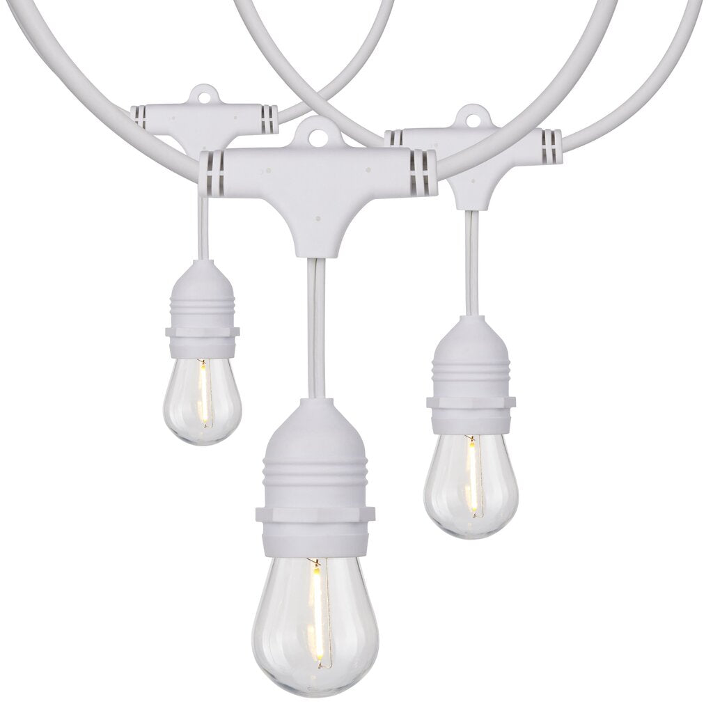 Satco S8038 12W LED String Light Fixture 24Ft; Includes 12-S14 bulbs;
