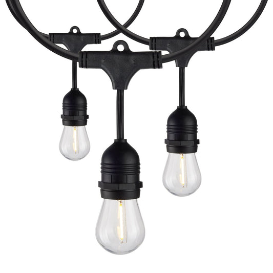 Satco S8037 24W LED String Light Fixture 2 Pack; 24Ft; Includes 12-S14