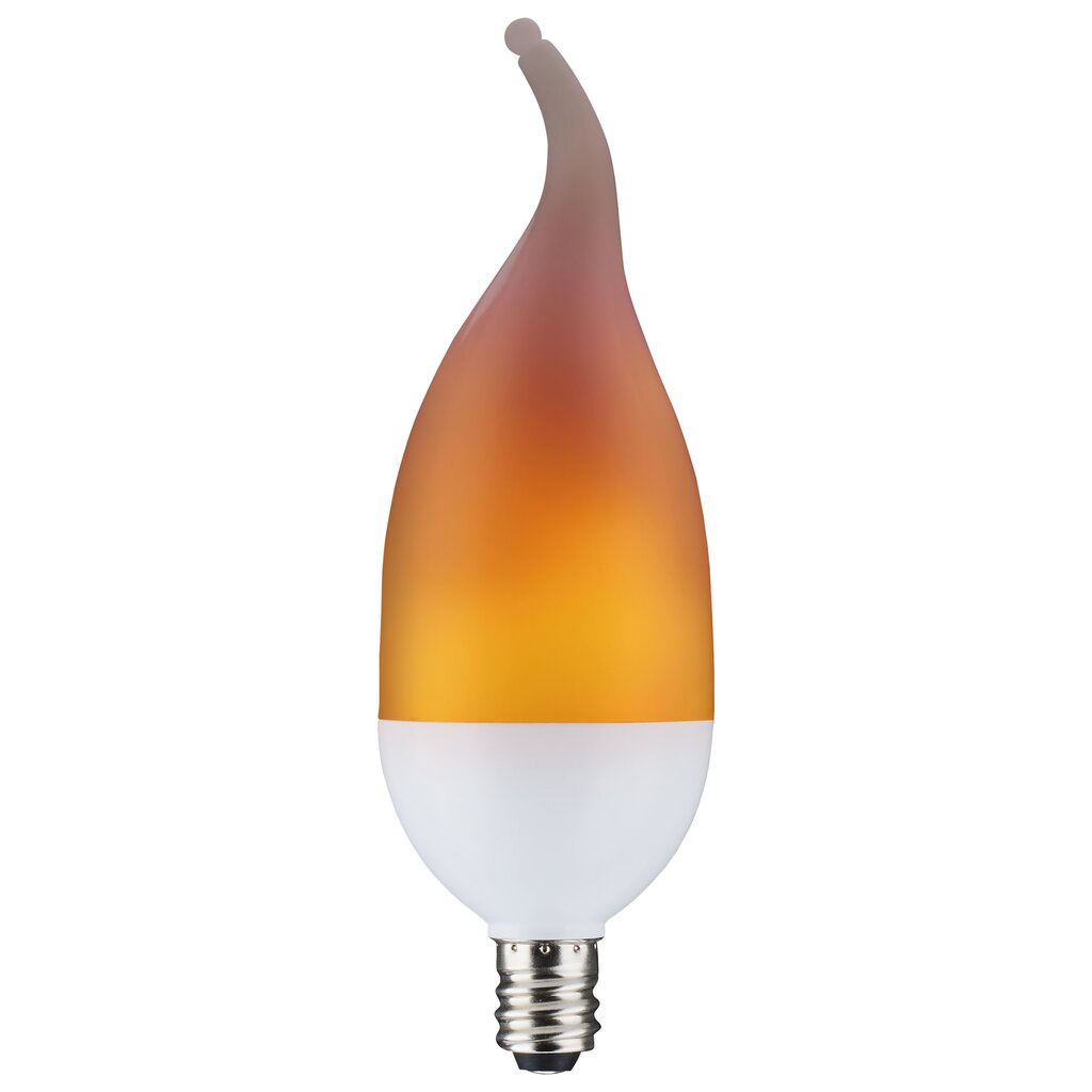 8 pack - Satco S29807 2W B11 Amber Flame LED Light Bulb