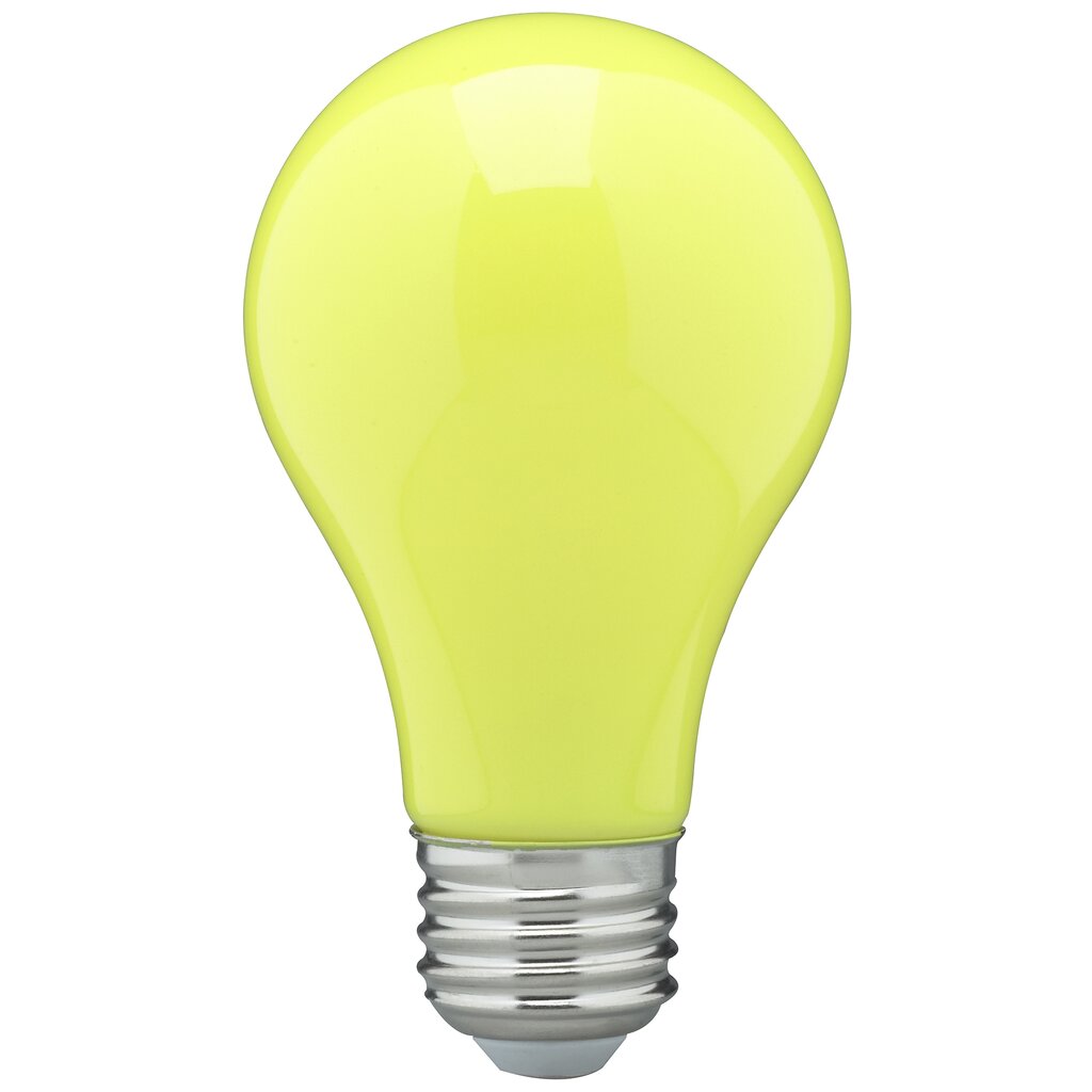 6 pack - Satco S14987 8W A19 Yellow LED Light Bulb