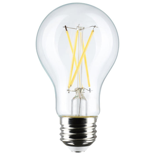 4 pack - Satco S12462 8W A19 Warm White LED Light Bulb