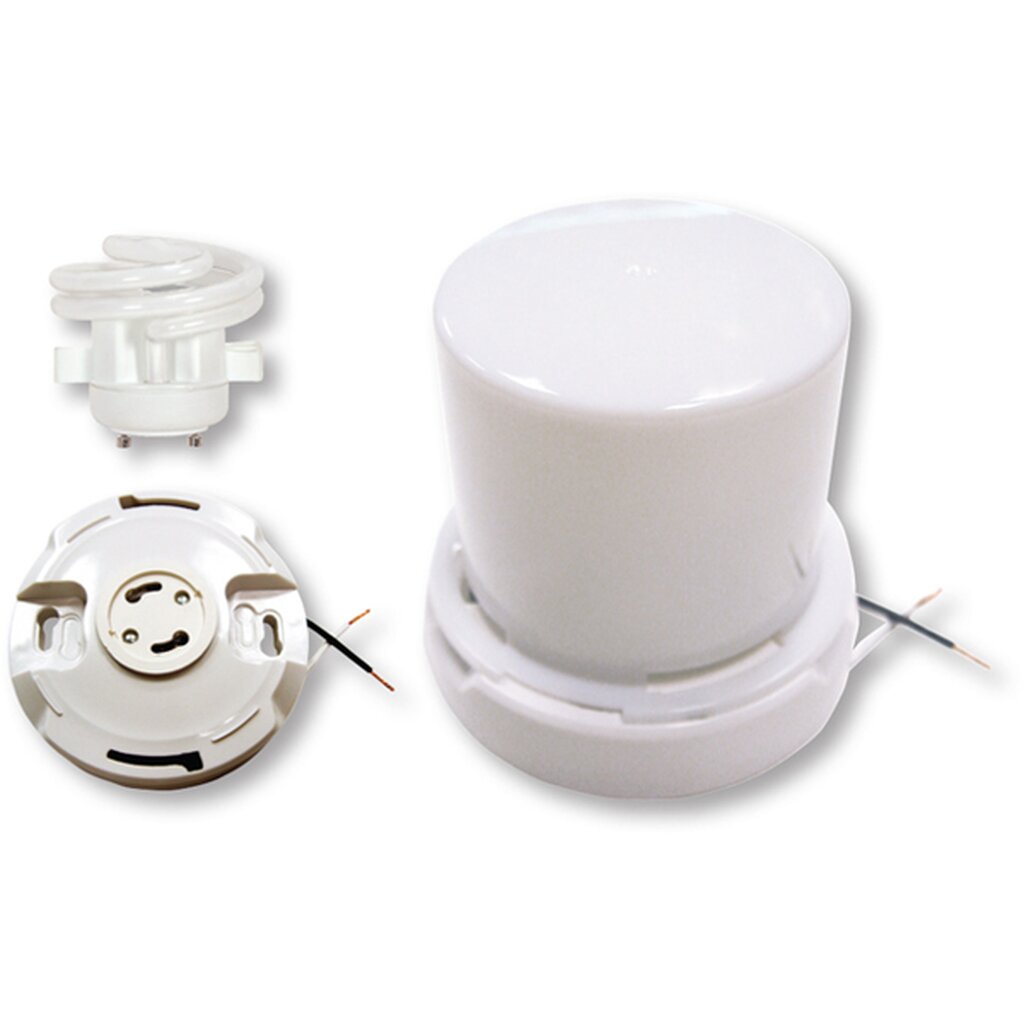 Satco 90-2631 Flush Mount Fixture GU24 Base; Squat keyless fluorescent