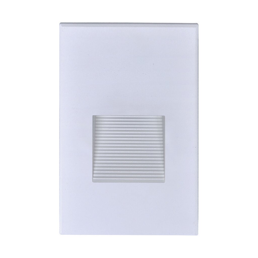 Satco 65-405 3W LED Step Light Fixture Vertical White Finish; 120V