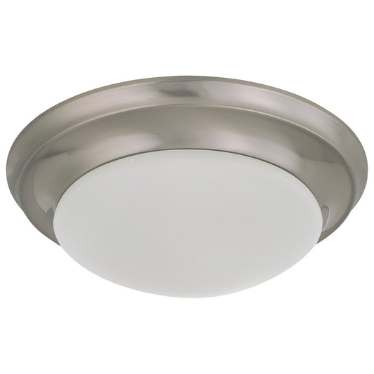 Satco 62-686 18W LED Flush Mount Fixture Twist & Lock 12 in.; Brushed