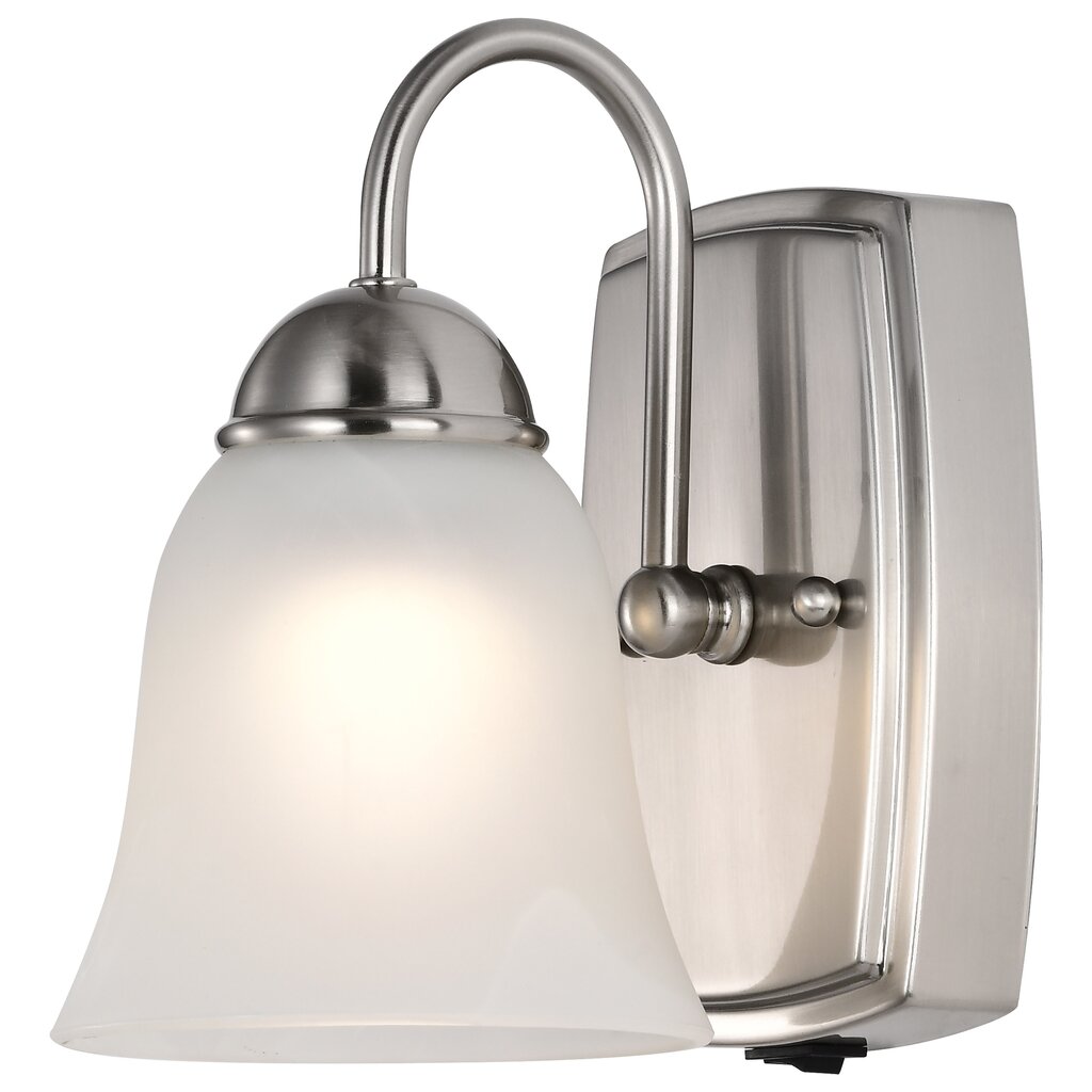 Satco 62-1569 8W LED Vanity Fixture 1 Light 3000K; Brushed Nickel with