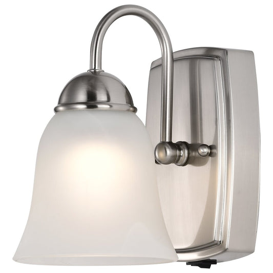 Satco 62-1569 8W LED Vanity Fixture 1 Light 3000K; Brushed Nickel with