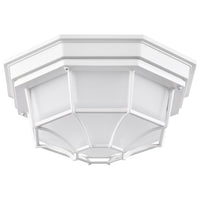 Satco 62-1399 18.5W LED Bulk Head Fixture Spider Cage White Finish