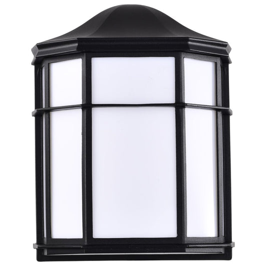 Satco 62-1397 14W LED Bulk Head Fixture Cage Lantern Black Finish with