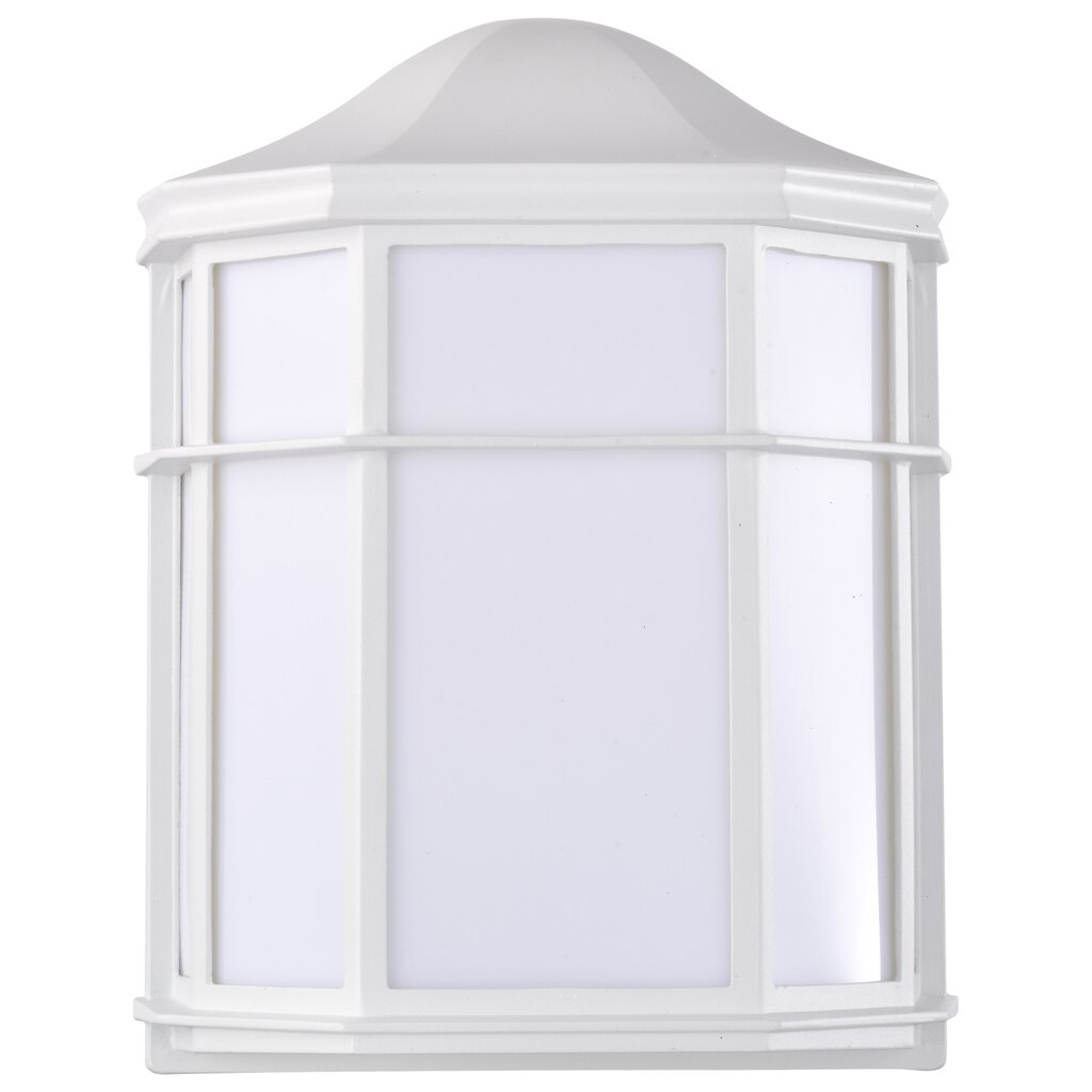 Satco 62-1396 14W LED Bulk Head Fixture Cage Lantern White Finish with