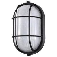 Satco 62-1391 18.5W LED Bulk Head Fixture Oval Black Finish with White