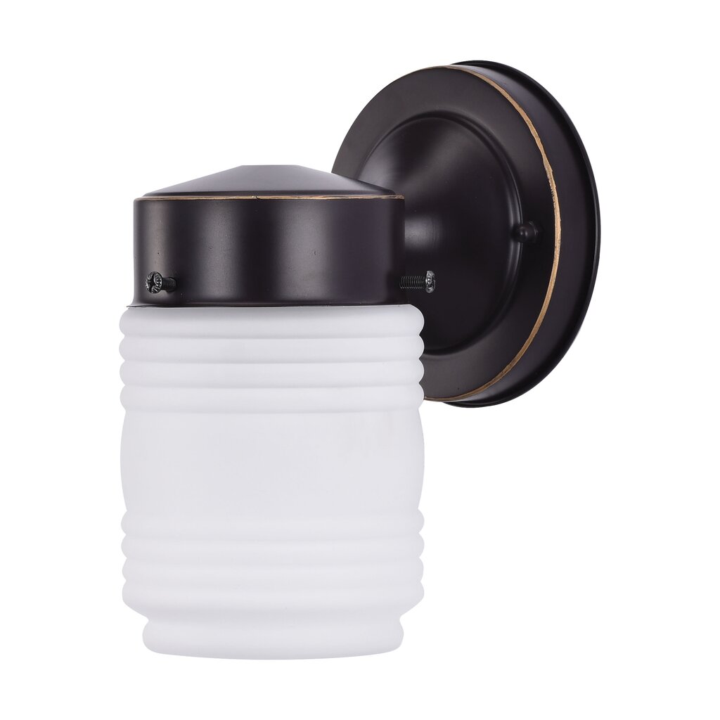Satco 60-6110 Wall Lantern Fixture 1 Light; 6 Inch; Porch; Wall; Mason