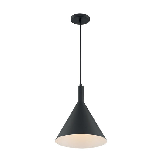 Satco 60-7128 Pendant Fixture Lightcap; 1 Light; Large Matte Black