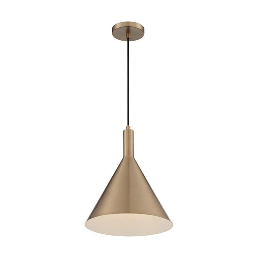 Satco 60-7118 Pendant Fixture Lightcap; 1 Light; Large Burnished Brass