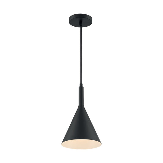 Satco 60-7127 Pendant Fixture Lightcap; 1 Light; Small Matte Black