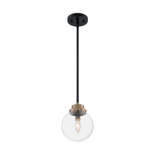 Satco 60-7121 Pendant Fixture Axis; 1 Light; Matte Black Finish with