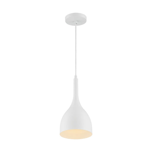 Satco 60-7096 Pendant Fixture Bellcap; 1 Light; Small Matte White