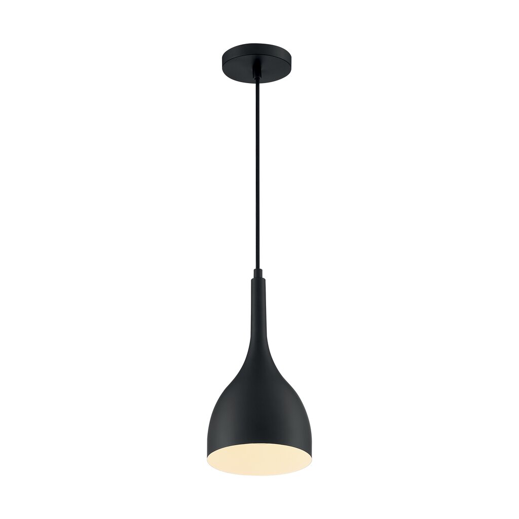 Satco 60-7086 Pendant Fixture Bellcap; 1 Light; Small Matte Black