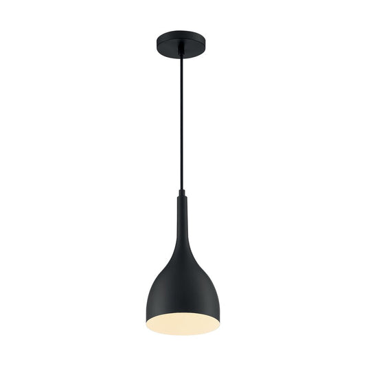Satco 60-7086 Pendant Fixture Bellcap; 1 Light; Small Matte Black