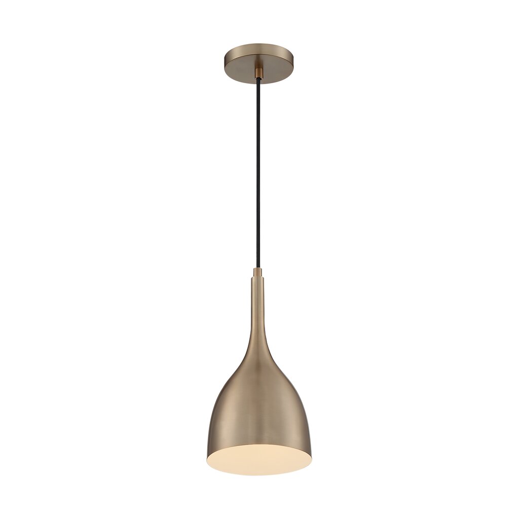 Satco 60-7076 Pendant Fixture Bellcap; 1 Light; Small Burnished Brass